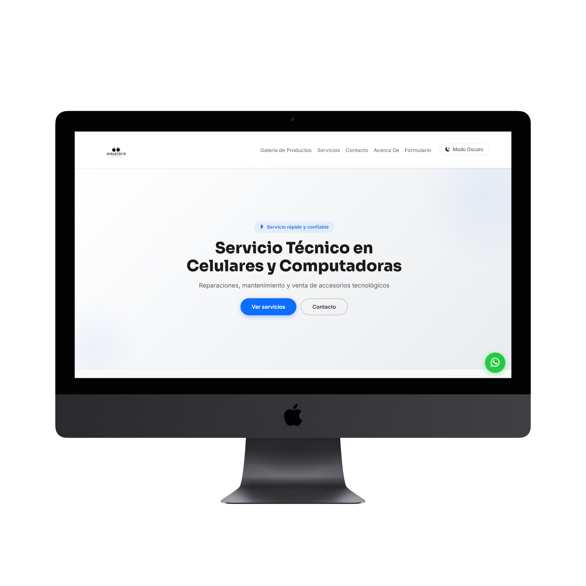 Captura del sitio JorgeTech