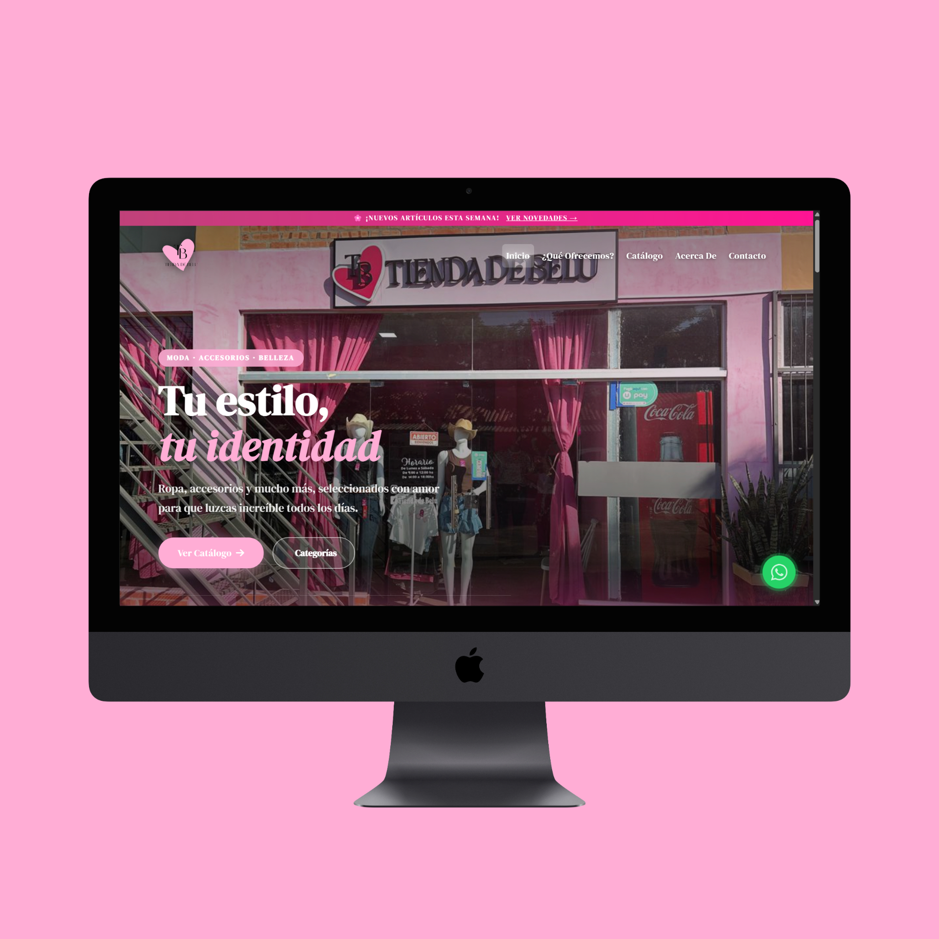 Captura del sitio Tienda de Belu